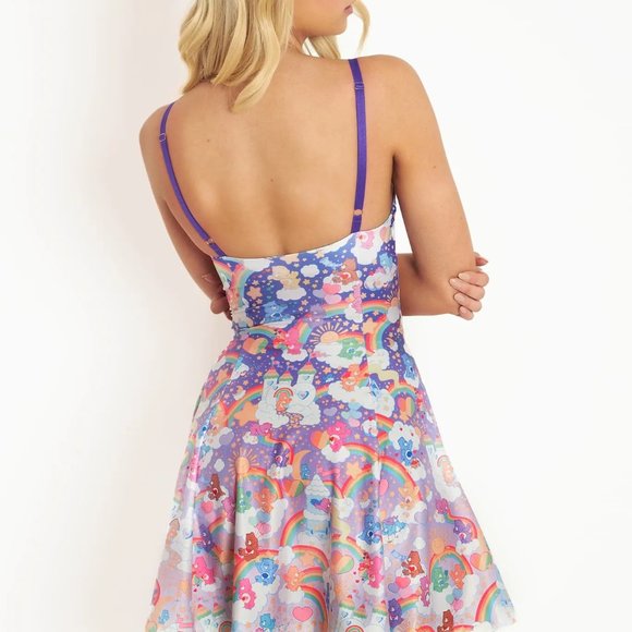 NWOT Blackmilk Care Bears Sharing Is Caring Mini Strappy Dress - Limited - Picture 2 of 6